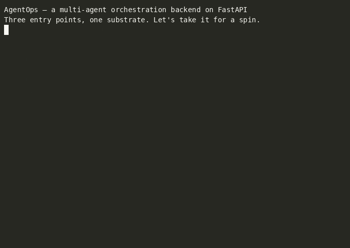 Terminal walkthrough of the three entry points